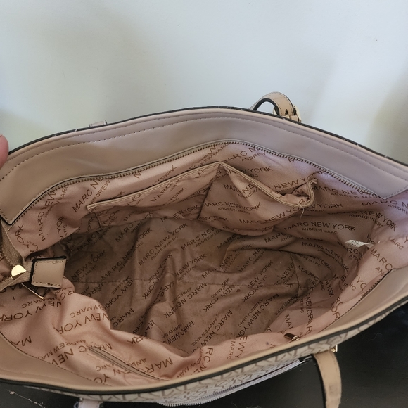 Marc New York Andrew Marc Tan and Beige Tote With Adjustable Straps - Picture 5 of 14